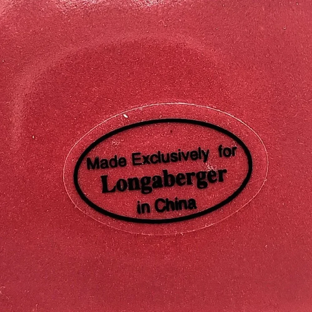 Longaberger Paprika Woven Traditions Ceramic Mini Loaf Pan